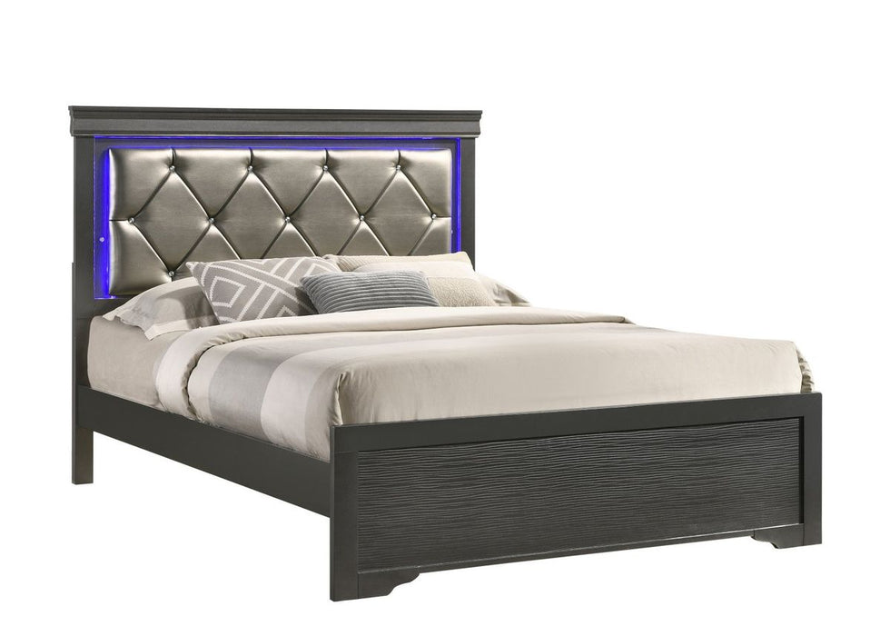 Galaxy Home Brooklyn King Bed in Gray