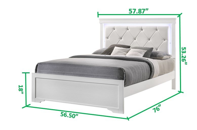 Galaxy Home Brooklyn Full Bed in White