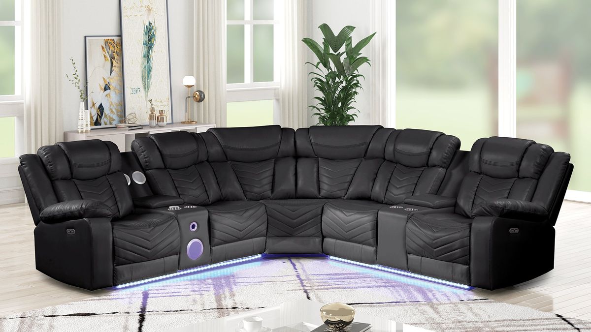 Galaxy Home Challenger Reversible Sectional Black image