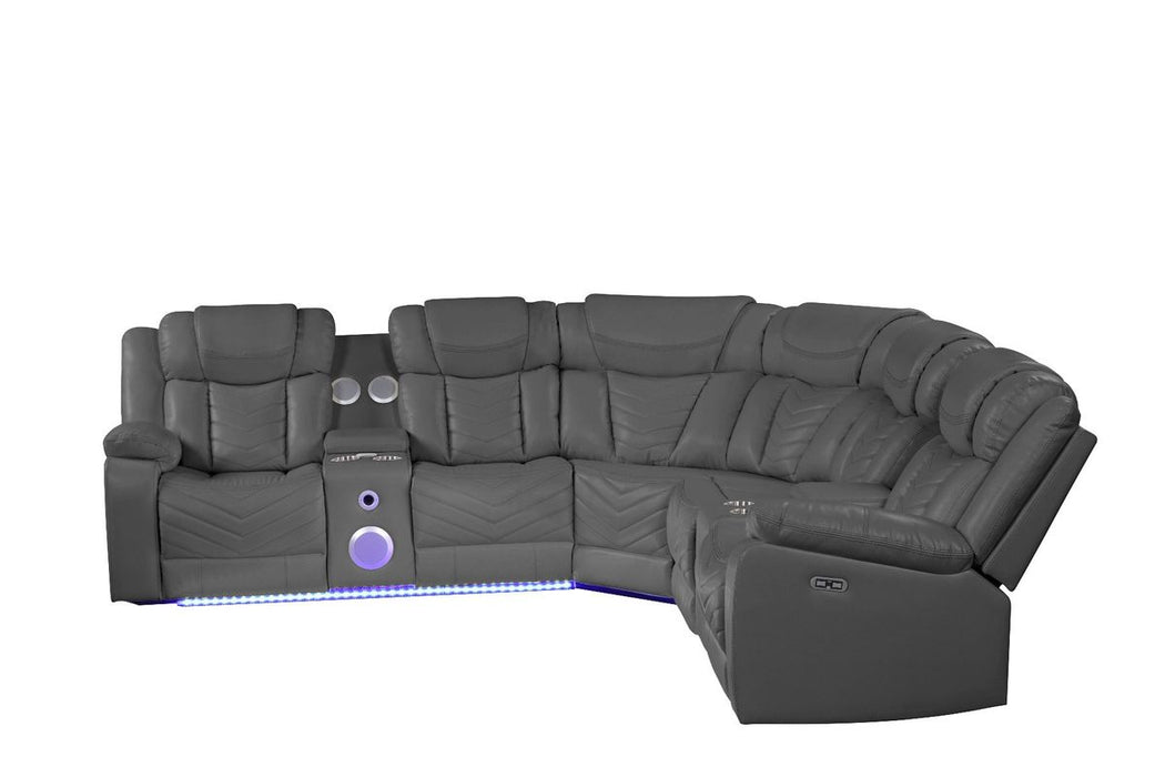 Galaxy Home Challenger Reversible Sectional Gray