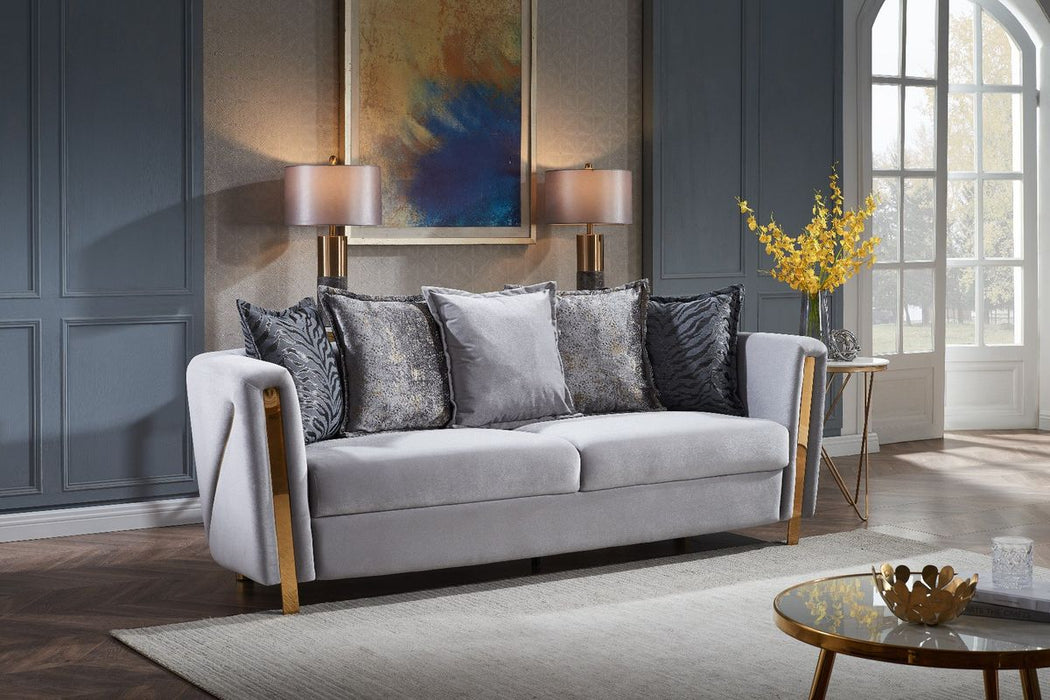Galaxy Home Chanelle Sofa in Gray