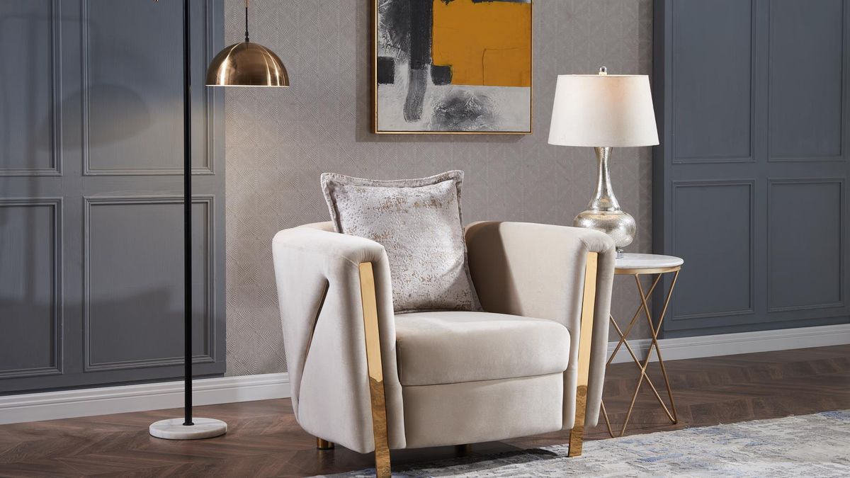 Galaxy Home Chanelle Chair in Cream image
