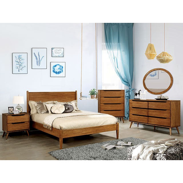 Lennart Bed Oak, Black, Gray, & White