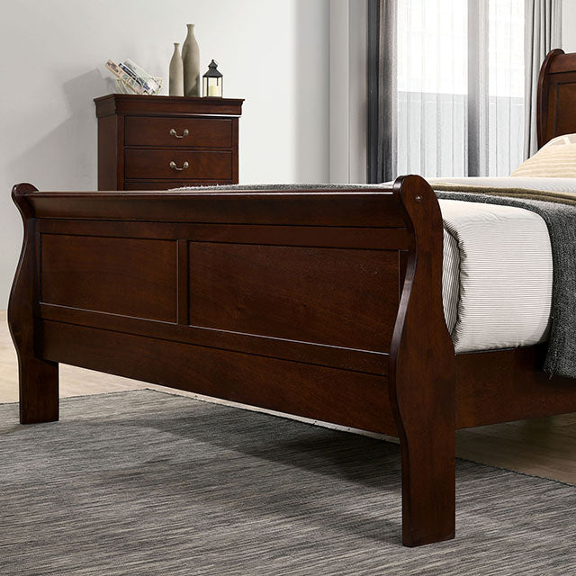 Louis Philippe Bed Black, White, & Cherry