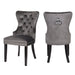Galaxy Home Erica Wood Legs Dining Chair (Set of 2) in Dark Grey image