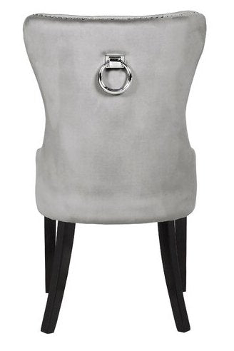 Galaxy Home Erica Wood Legs Dining Chair (Set of 2) in Light Grey