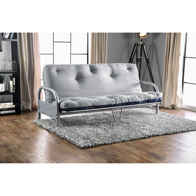 Aksel Black/Red Futon Mattress, Navy & Gray