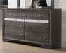 Galaxy Home Matrix 7 Drawer Dresser in Gray image