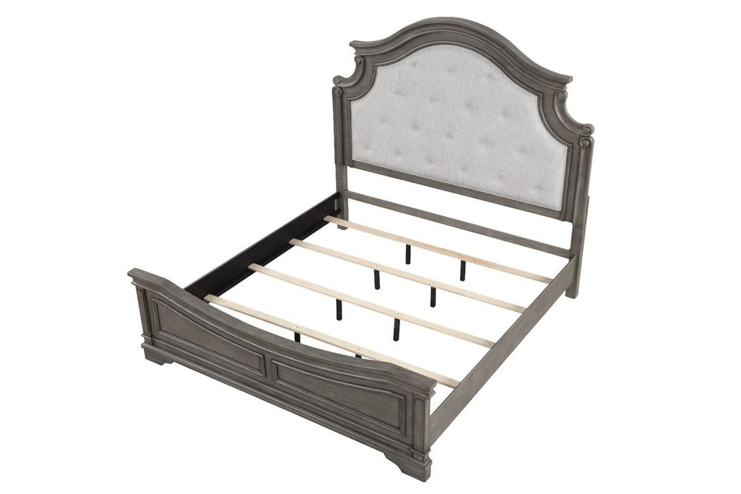 Galaxy Home Grace King Bed in Gray