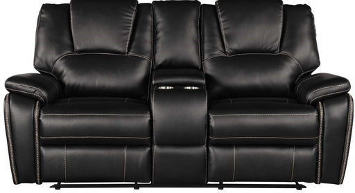 Galaxy Home Hong Kong Power Reclining Loveseat in Black image