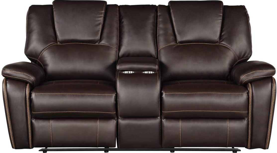 Galaxy Home Hong Kong Power Reclining Loveseat in Brown image