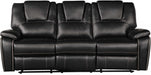 Galaxy Home Hong Kong Power Reclining Sofa in Black image