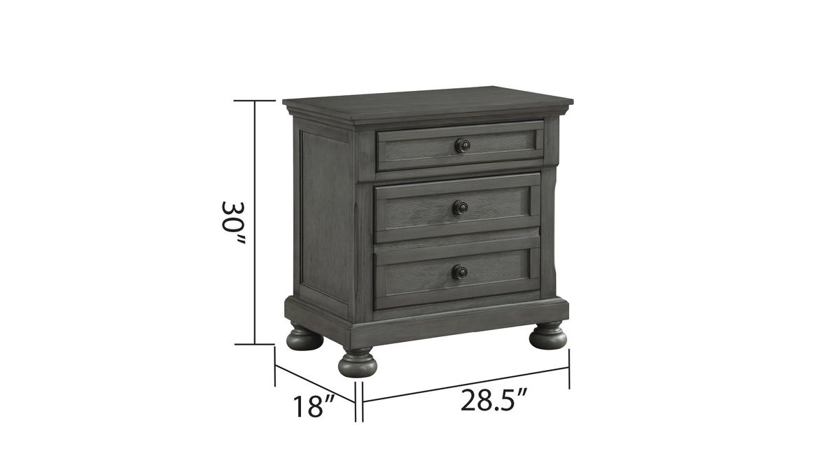 Galaxy Home Jackson Nightstand Gray