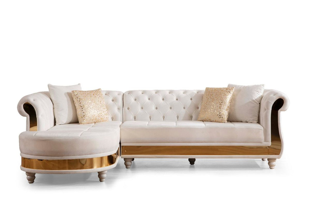 Galaxy Home Julia Sectional In White