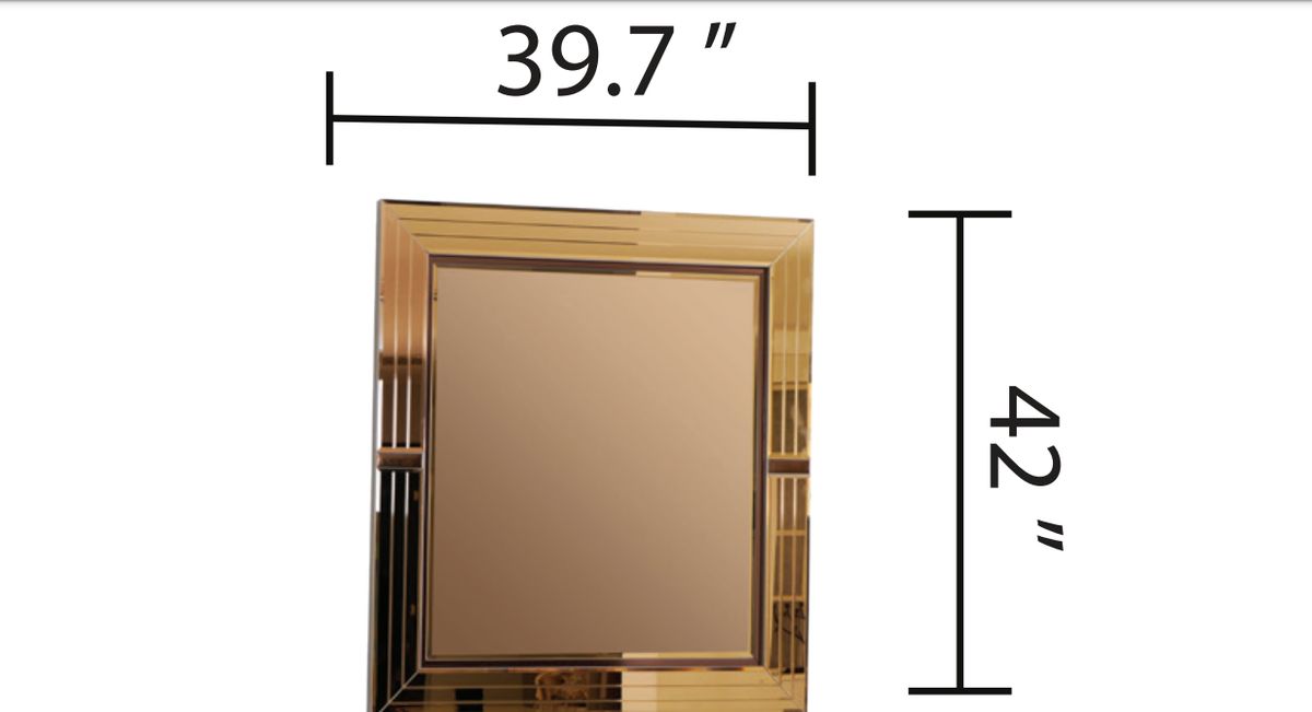 Galaxy Home Lorenzo Gold Detailed Mirror