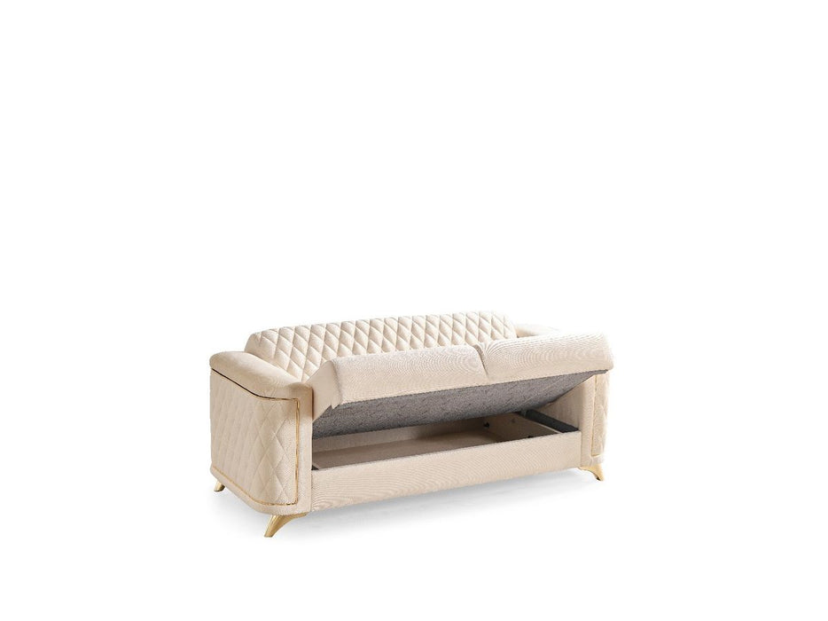 Galaxy Home Luna Loveseat in Ivory
