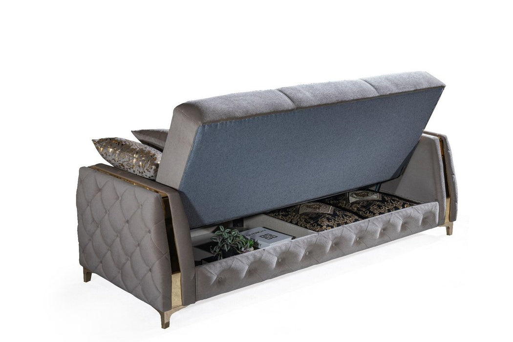 Galaxy Home Lust Sleeper Sofa in Taupe