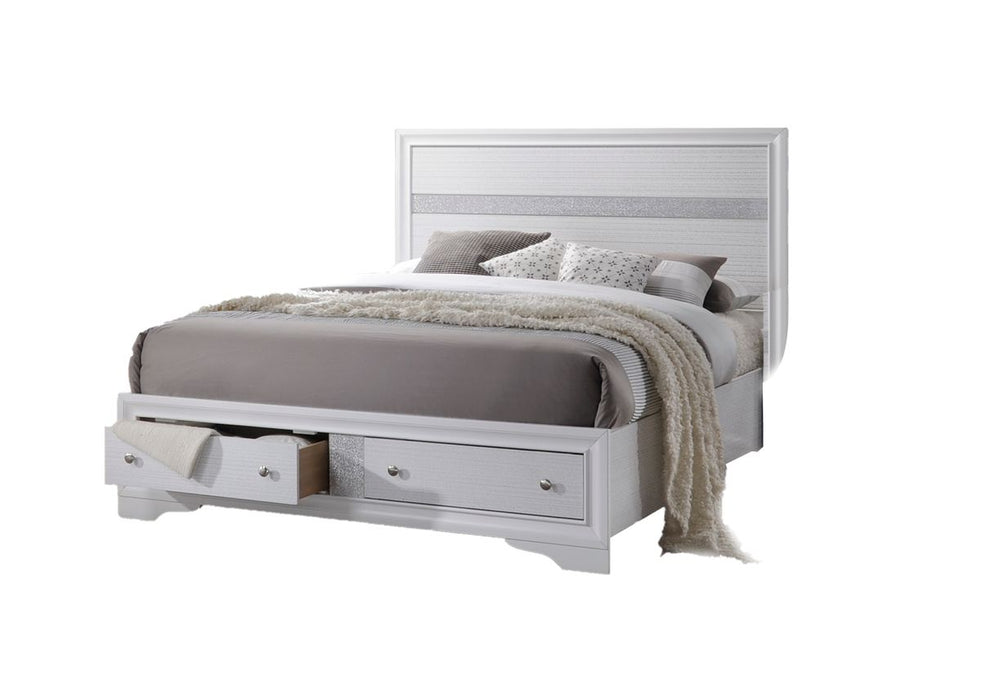 Galaxy Home Matrix Queen Bed in White