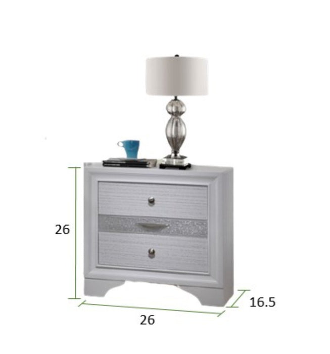 Galaxy Home Matrix Nightstand in White