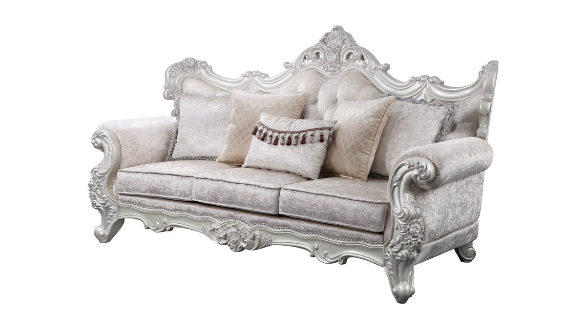 Galaxy Home Melrose Sofa in Silver