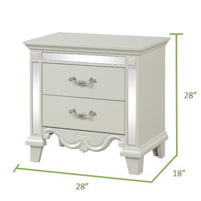 Galaxy Home Milan Nightstand in White