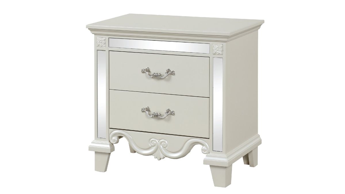 Galaxy Home Milan Nightstand in White