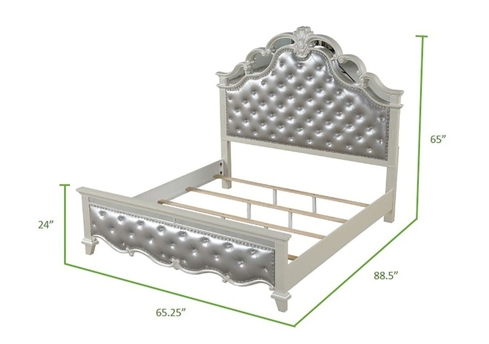 Galaxy Home Milan Queen Bed in White