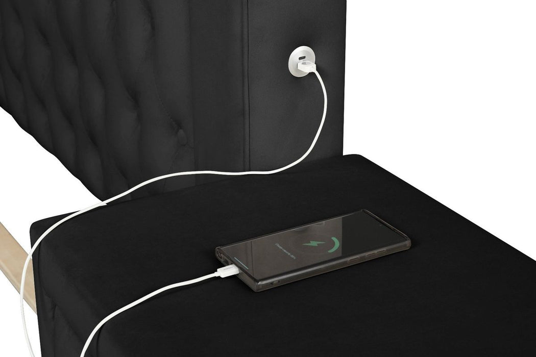 Galaxy Home Monica Queen Bed in Black