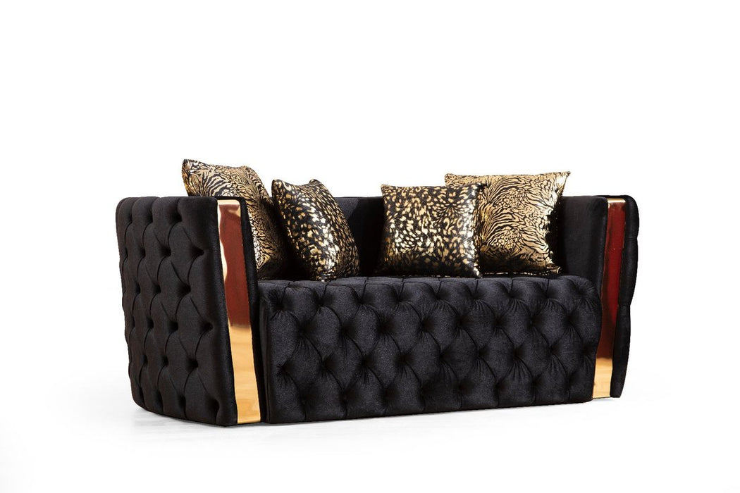 Galaxy Home Naomi Loveseat in Black image