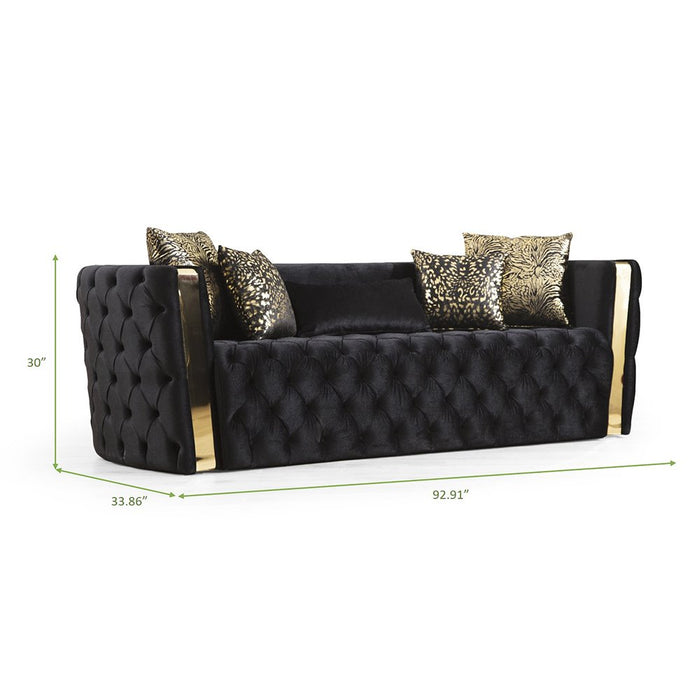 Galaxy Home Naomi Sofa in Black
