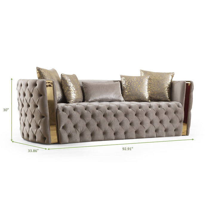 Galaxy Home Naomi Sofa in Taupe