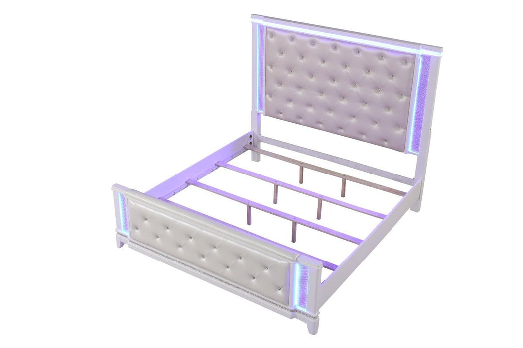Galaxy Home Opium Queen Bed in White