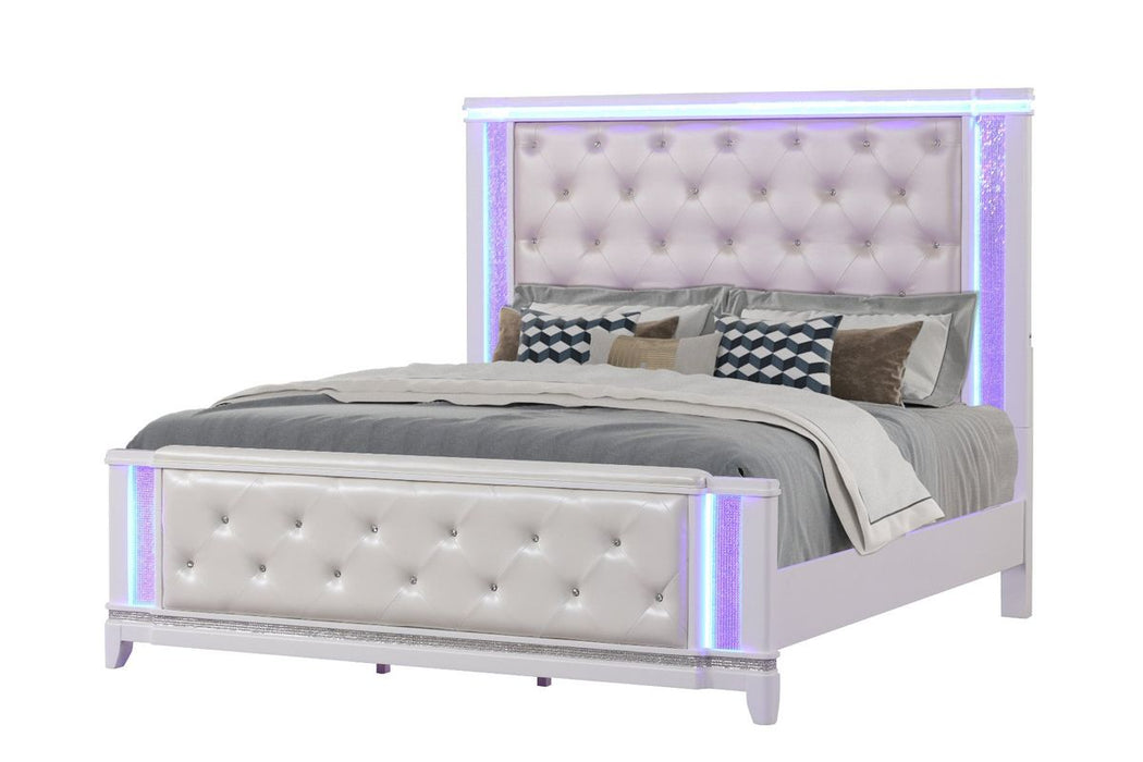 Galaxy Home Opium King Bed in White image