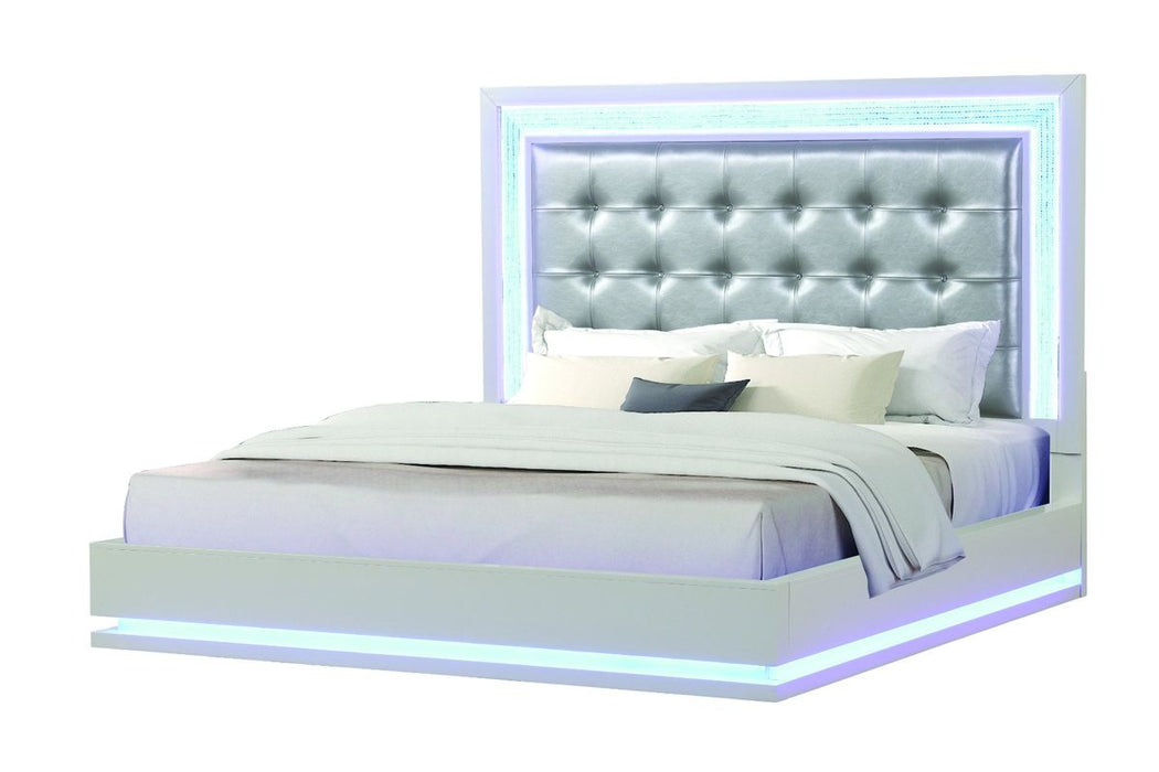 Galaxy Home Passion King Bed in Milky White image