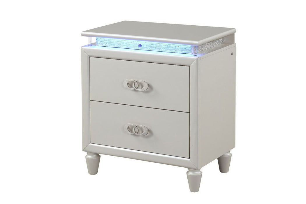 Galaxy Home Perla NightStand in Milky White image