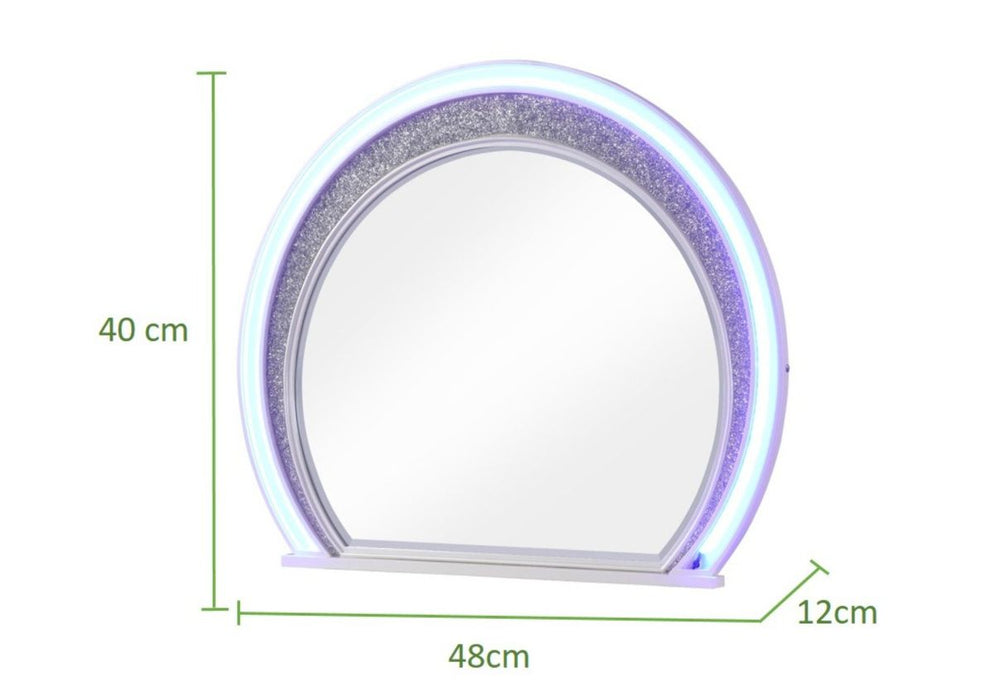Galaxy Home Perla Mirror in Milky White