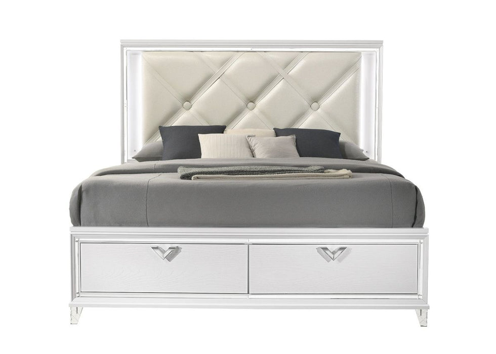 Galaxy Home Prism King Bed in White image