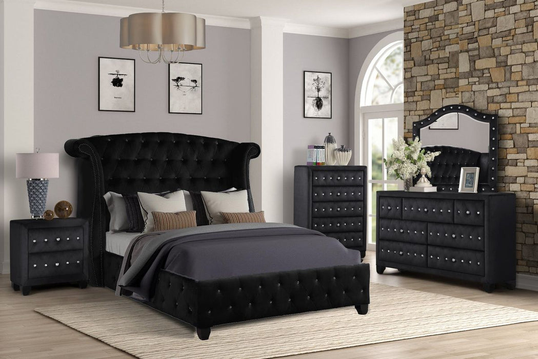 Galaxy Home Sophia Full Bed in Black