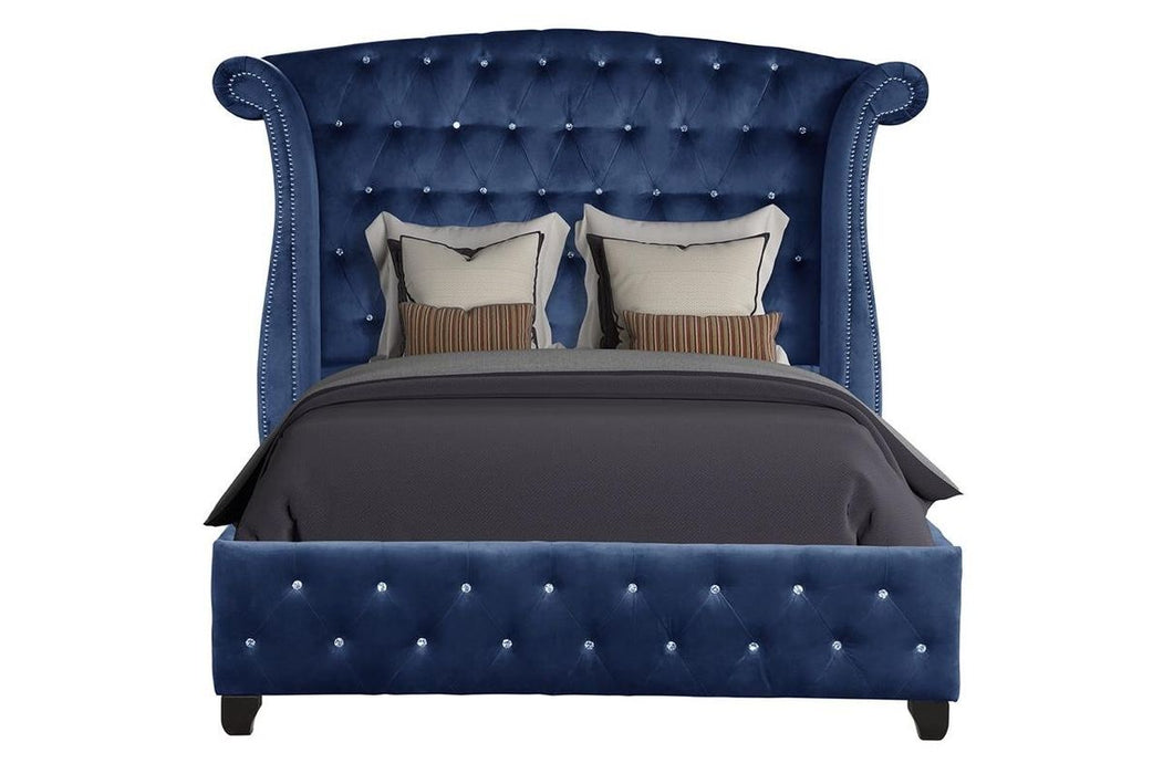 Galaxy Home Sophia Queen Bed in Blue