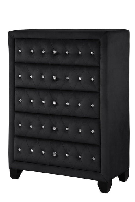 Galaxy Home Sophia Crystal Chest in Black